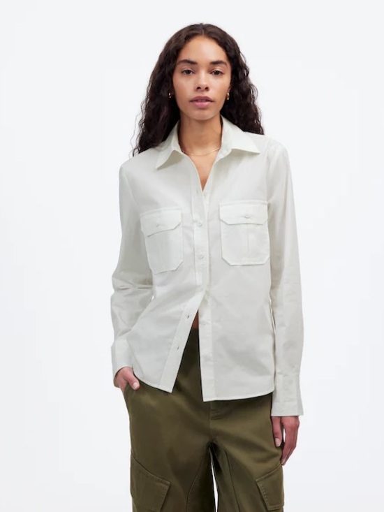 Madewell Tops - Madewell Utility-Pocket Button-Up Shirt in Eyelet White size 8 New with tag
